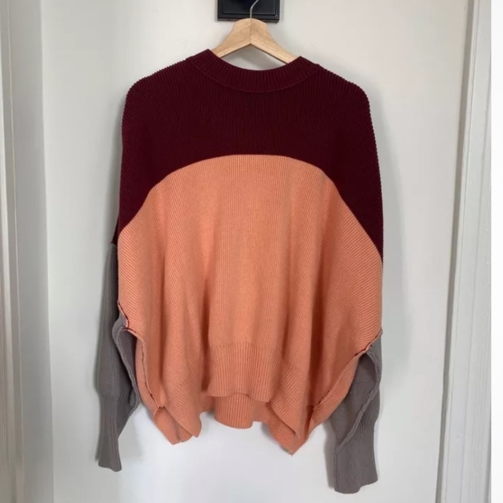 Free People Easy Street Color Block Sweater Size Small - Picture 4 of 5